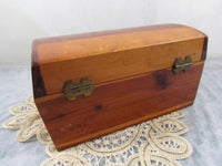 Vintage Wooden Box Cedar Box Hand Crafted Wood Trinket Box Wooden Jewelry Box Rustic Box Storage Stash Box