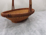 Vintage Small Woven Basket Miniature Basket With Handle Farmhouse Country Primitive Decor