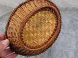 Vintage Small Woven Basket Miniature Basket With Handle Farmhouse Country Primitive Decor