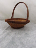 Vintage Small Woven Basket Miniature Basket With Handle Farmhouse Country Primitive Decor