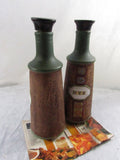 Vintage Mid Century Bar Decanter Ceramic Liquor Holder Scotch Rye Avocado Green EACH Apco Japan Man Cave Groomsman Gift Idea