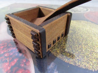 Wooden Hand Crafted Salt Cellar Wooden Salt Box, Wooded Spice Box, Salt Spice Box with Spoon Johnathan's wild Cherry Dove Tail Edge Box