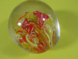 Vintage Art Glass Paperweight Murano Millefiori Style Mod Glass Paper Weight Desk Office Decor Nick Knack Collectible Art Glass