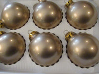 Vintage Mercury Glass Ornaments Christmas Tree Ornaments Vintage Ornaments Golden Champagne Glass Balls 1990s Decor Set of 6 Original Box