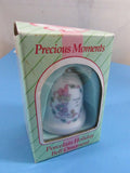 Vintage Precious Moments 1994 Porcelain Christmas Ornament Keepsake Collectible Holiday Bell Ornament Tidings of Joy Enesco