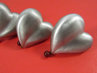 Vintage Brushed Stainless Steel Heart Drawer cabinet Knobs Heart Shaped Pulls DIY Cabinet Furniture Hardware Made in India Set of 4