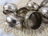 Vintage Silver Plate Napkin Rings Set of 4 Traditional Home Entertaining Tabletop Decor Vintage Patina