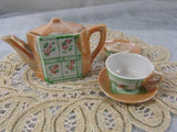 Vintage Miniature Tea Set Child's Porcelain Tea Set Doll Tea Party Doll China Made in Japan 6 pieces Collectibles Pretend Play