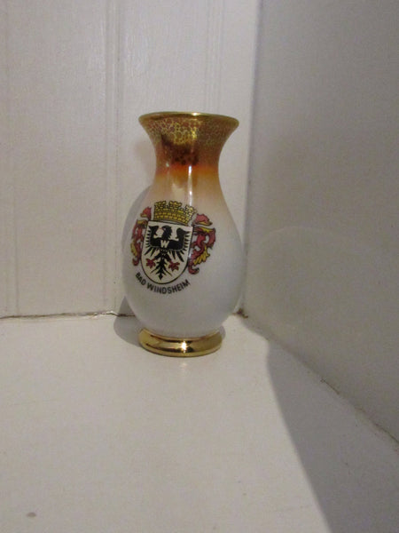 Vintage Porcelain Miniature Vase Souvenir Germany Bad Windsheim