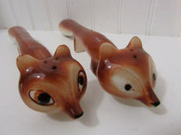 Vintage Fox Salt Pepper Shaker Set Japan Kitschy Kitchen Collectibles Foxy Shaker Set