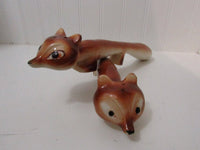 Vintage Fox Salt Pepper Shaker Set Japan Kitschy Kitchen Collectibles Foxy Shaker Set