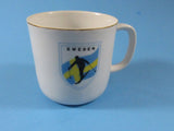 Vintage Souvenir Skier Coffee Tea Mug Sweden Ski Buff Fine Seyei China, Japan