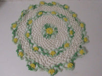 Vintage Embroidery Doilies Crochet Doily EACH Victorian Style Round Dresser Tabletop