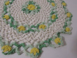 Vintage Embroidery Doilies Crochet Doily EACH Victorian Style Round Dresser Tabletop