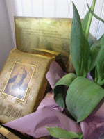 Vintage Solid Brass Ornate Bible/Book Holder Wood Lined Box Engraved RARE Catholicism Christianity Box Unique Religious Home Decor