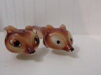 Vintage Fox Salt Pepper Shaker Set Japan Kitschy Kitchen Collectibles Foxy Shaker Set