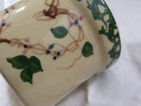 Vintage Pottery Crock/Planter Spongeware Heart Accent Alpine Pottery Roseville Ohio Circa 1980's Cottage chic