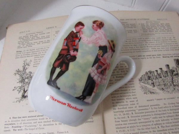 Vintage Porcelain Norman Rockwell Mug The First Day of School 1986 Norman Rockwell Museum Teacher Student Graduation Academia Gift Idea