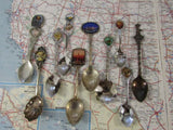Vintage Souvenir State Spoons Travel Mementos Miniature Spoon Collectibles EACH NC Tennessee AK Landmarks