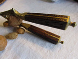 Vintage Nutcracker Brass Carved Wooden Handle Nut Cracker India