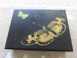 Vintage Butterfly Decoupage Card Holder Storage Box Divided Box Cottage Chic Naturalist Decor OOAK Handcrafted Box