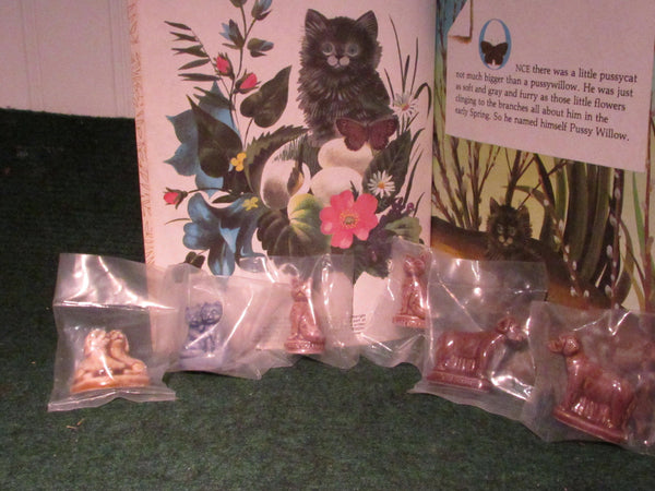 Vintage Wade England Figurines Factory Sealed/UNOPENED Red Rose Collectibles Set 6 Cat & Dogs Brown Cat Retriever Whimsey Whimseys Pet Shop