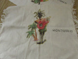 Vintage Souvenir Placemats/Tea Towels West Indies Montserrat Travel Decor Set of 2 Frame-able Fiber Art