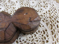 Antique Primitive Wood Storage Box Gunpowder/Wadding Box OOAK RARE Hand Carved Wood Box