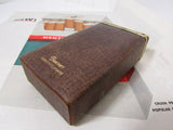 Vintage Metal leather Cigarette Box Holder Cigarette Pack Holder Case Tobacciana Collectible Baronet Genuine Cowhide