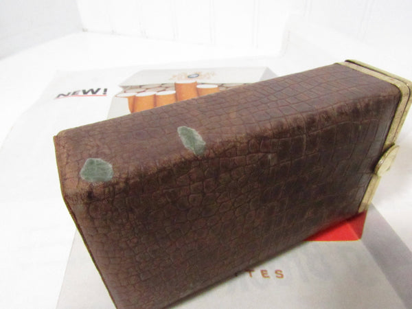 Vintage Metal leather Cigarette Box Holder Cigarette Pack Holder Case –  TheFlyingHostess
