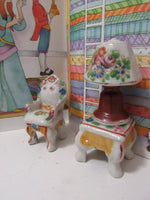 Vintage Porcelain Miniature Doll Furniture Japan Dollhouse Accessories Crafting