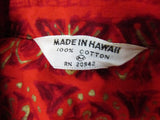 Vintage Authentic Hawaiian Shirt Unisex Mid Century Tiki Kawaii Style Malihni Summer Vintage Men Size Medium