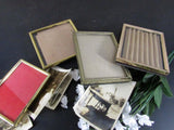 Vintage Lot Metal Photo Frames Miniature Mid Century Gold Frames Crafting Wedding Home Decor Set of 4 Frames Various Sizes Made in Korea