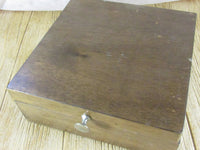 Vintage Primitive Wood Box Silverware Storage Valet Vanity Wooden Rustic Box Shabby Chic Wedding Keepsake Box