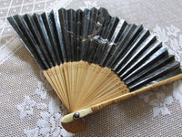 Vintage Asian Wood Hand Fan Japanese Hand Painted Paper Fan Clothing/Bridal Accessory Folding Hand Fan Summer Neccesity Menopause Relief