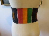 Vintage Woven Tribal Sash Belt Tie Belt Scarf Africa Unisex Accessories