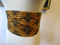 Vintage Tribal Print Cummerbund Formal Wear Tuxedo Circa 1990's Made in Senegal Darrel Sublett Timeless Fashions