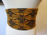 Vintage Tribal Print Cummerbund Formal Wear Tuxedo Circa 1990's Made in Senegal Darrel Sublett Timeless Fashions