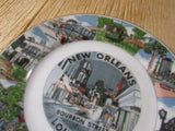 Vintage Collectible NOLA Souvenir Hanging Plate Saint Louis Cathedral New Orleans Bourbon Street French Quarter Attractions Made in Japan