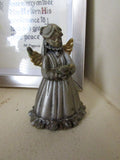 Vintage Silverplate Choir Boy Candle Holder OR Angel With Bird Prayer Room Prayer Alter In Remembrance Italy