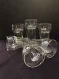 Vintage White Coca Cola Glasses Bottle Shape Glasses Enjoy Coke Glasses 10 oz 12 oz Set of 6 Enjoy Coca Cola Circa 1960-70's