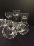 Vintage White Coca Cola Glasses Bottle Shape Glasses Enjoy Coke Glasses 10 oz 12 oz Set of 6 Enjoy Coca Cola Circa 1960-70's