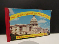 Vintage Patriotic Jumping Uncle Sam Toy Hong Kong OR Booklet of 15 Kodachrome Reproduction Postcard Book The Nation's Capital US Memorabilia