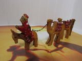 Vintage Hand Carved Wooden Camels Bethlehem Nativity Home Travel Decor Christmas Decor Camel Procession Set of 4