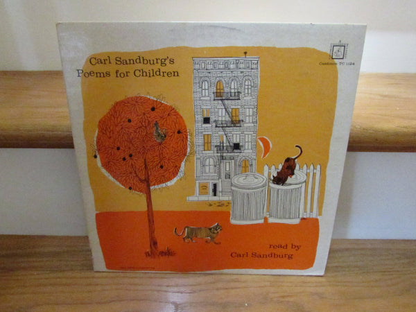 Vintage Carl Sandburg's Poems For Children Vinyl LP Record Read By Carl Sandburg 1961 Caedmon Records Introduction to Poetry For Hipster Kid
