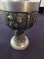 Vintage Pewter Goblet Weinlese SKS Artina Pewter Wine Harvest Scenes Hard to Find RARE 8 oz Footed Goblet Romer Wine Chalice Octoberfest