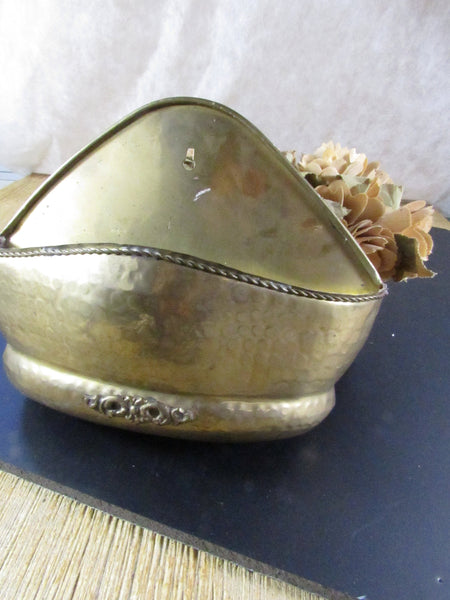 brass hanging planter Vintage Brass Hanging Planter Hammered Brass Mail/Bill Holder Hanging – TheFlyingHostess