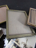 Vintage Lot Metal Photo Frames Miniature Mid Century Gold Frames Crafting Wedding Home Decor Set of 4 Frames Various Sizes Made in Korea