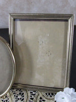 Vintage Lot Metal Photo Frames Set of 3 Round & Various Sizes Photo Frame Crafting Traditional Home Office Decor