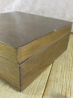 Vintage Primitive Wood Box Silverware Storage Valet Vanity Wooden Rustic Box Shabby Chic Wedding Keepsake Box